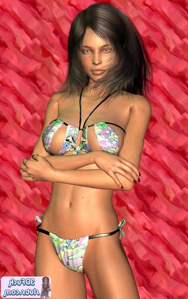 16P Toon girl in bikini poses