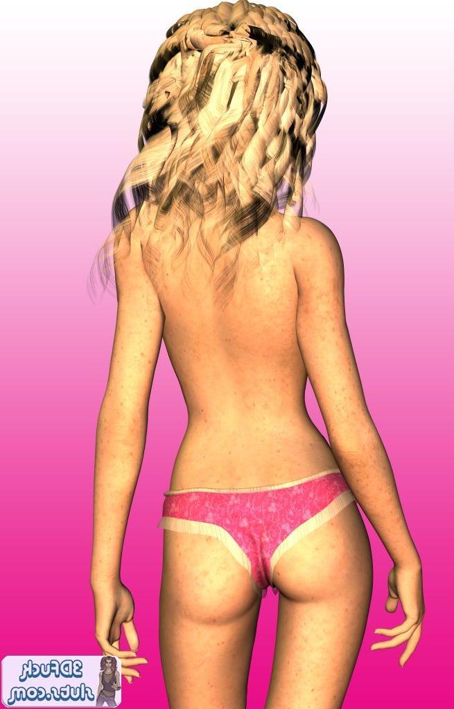16P Toon girl with freckles and pink panties