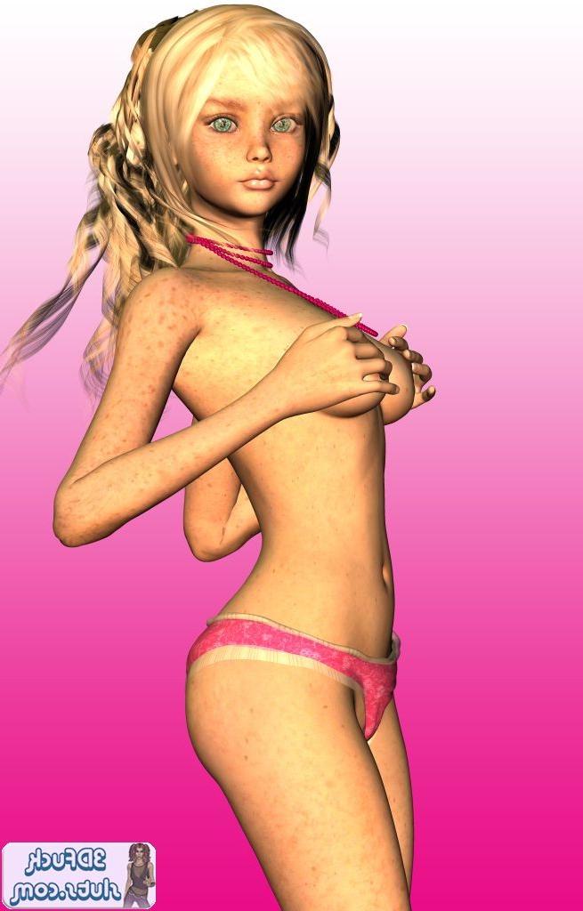 16P Toon girl with freckles and pink panties