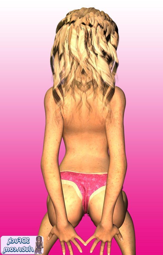 16P Toon girl with freckles and pink panties