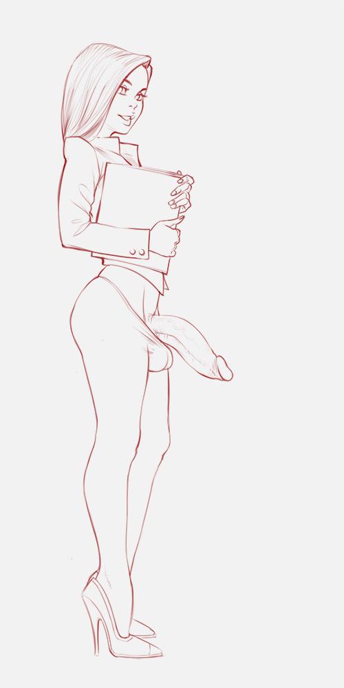14P Dickgirl drawings nude