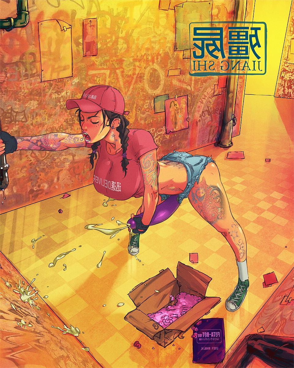 10P Tattooed futanari girls
