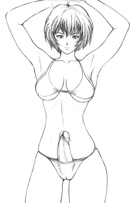 14P Futanari in bikini