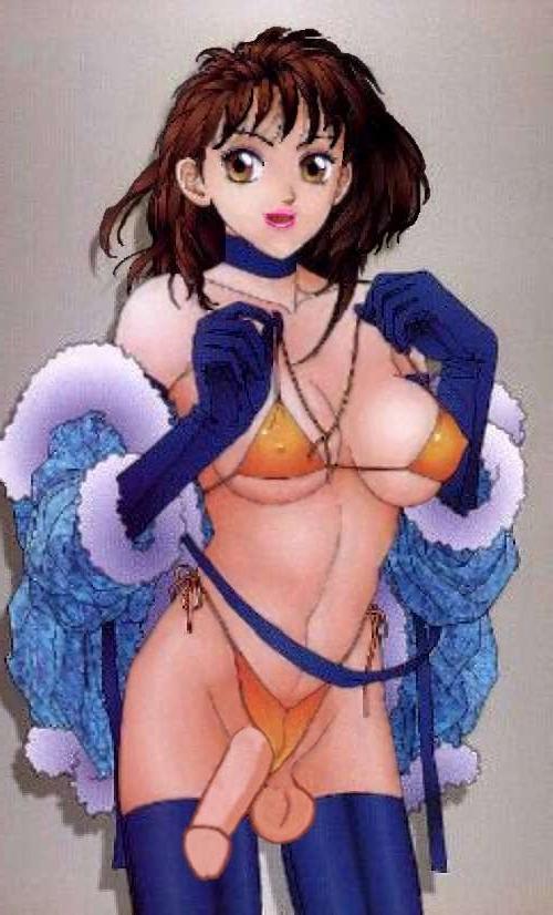 14P Futanari in bikini