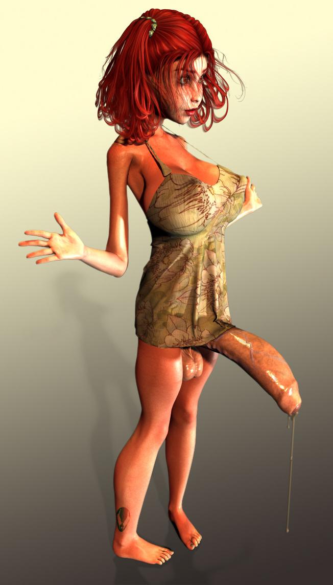 15P Long cock futanari