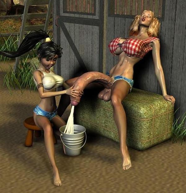 15P Long cock futanari