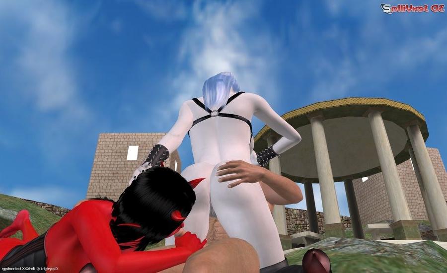 16P Ancient 3d animated demons fucking in a threeway