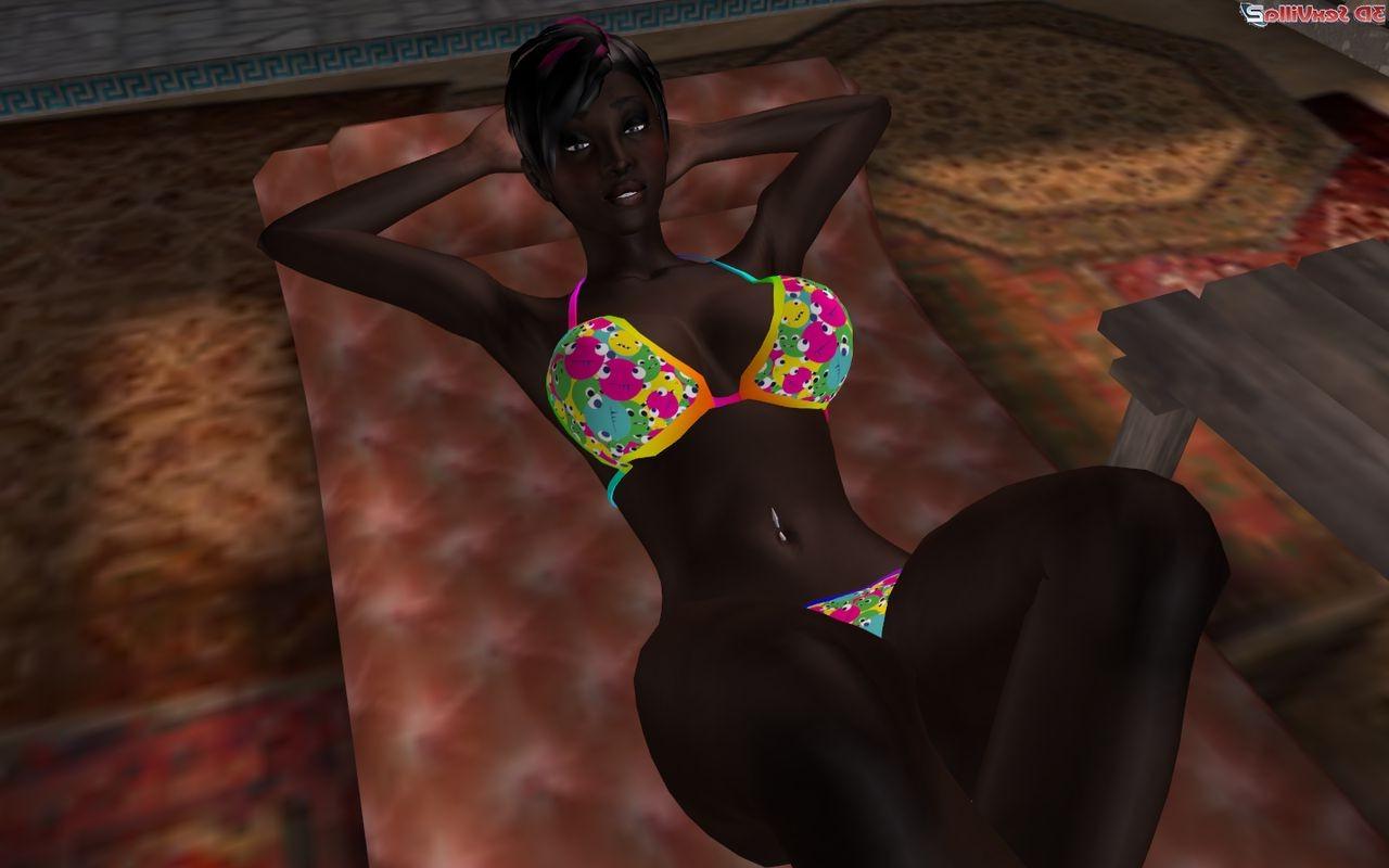 16P Black cg babe makes a white guy crazy