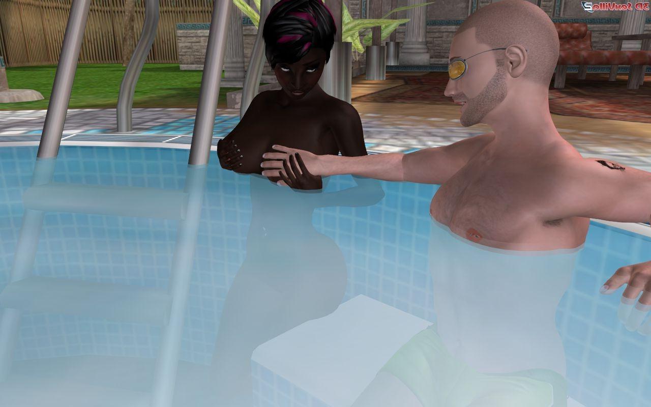 16P Black cg babe makes a white guy crazy