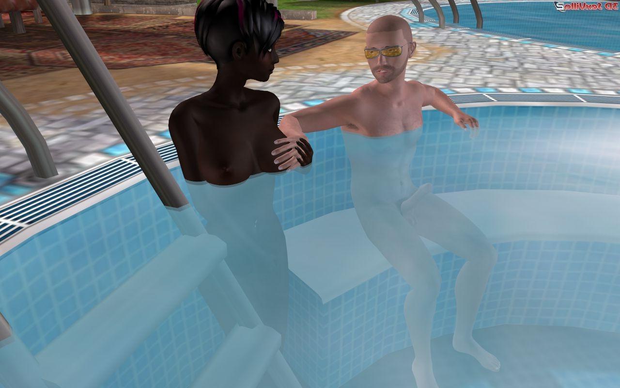 16P Black cg babe makes a white guy crazy