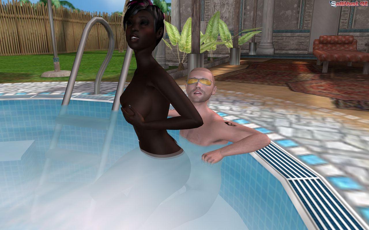 16P Black cg babe makes a white guy crazy