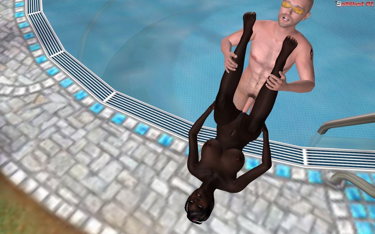 16P Black cg babe makes a white guy crazy
