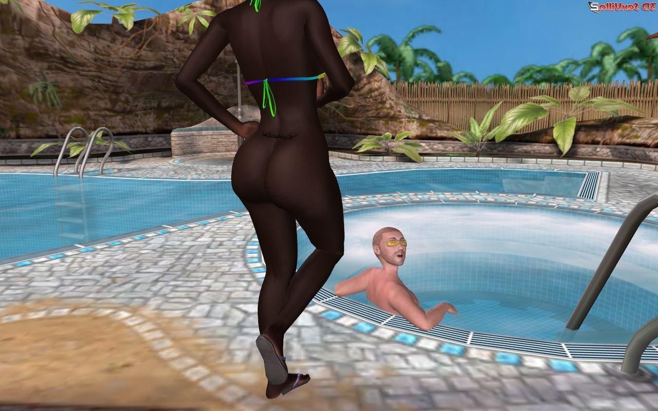 16P Black cg babe makes a white guy crazy