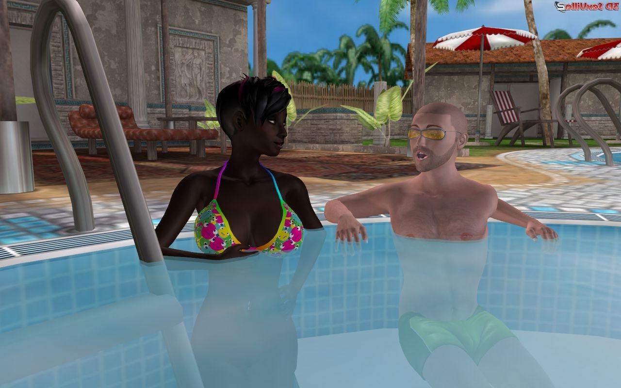 16P Black cg babe makes a white guy crazy