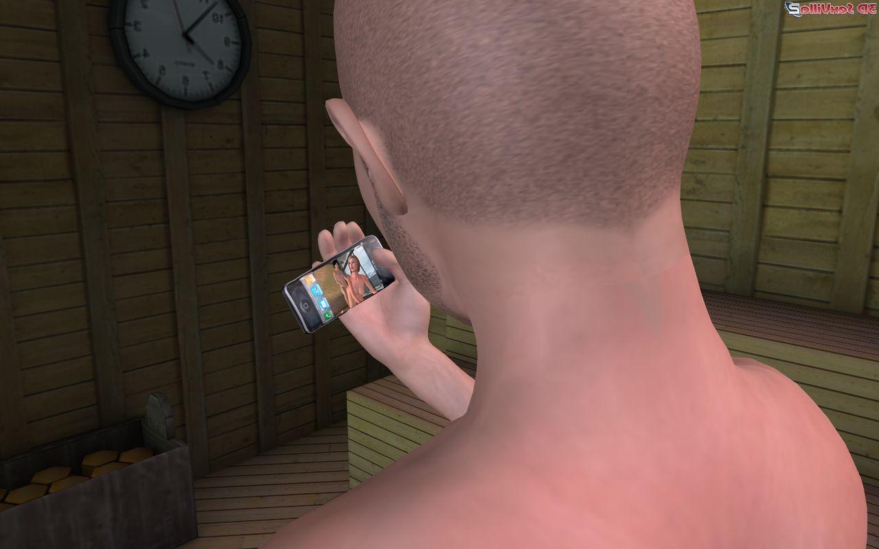 16P Cg guy caught in the sauna by a nympho milf