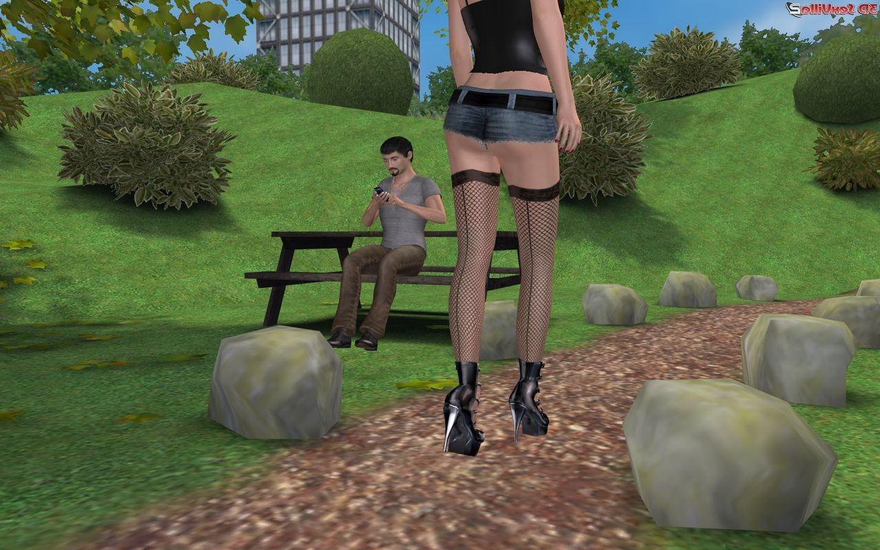 16P Anonymous 3d animated handjob in public