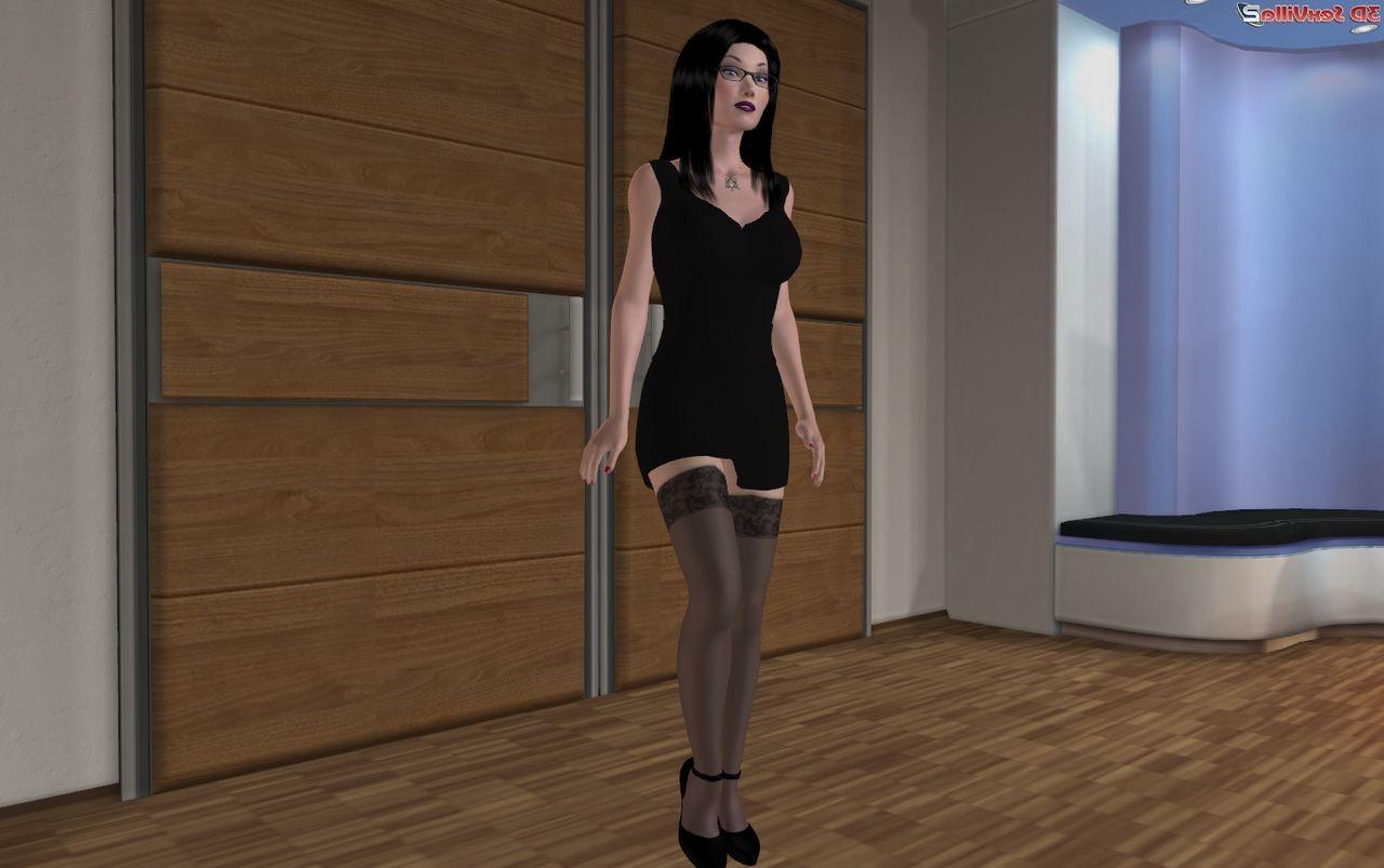 16P Under the table blowjob from a 3d animated babe