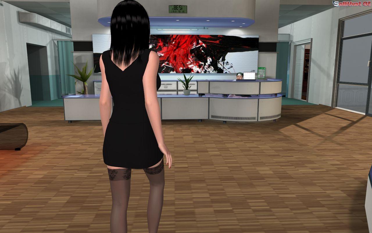 16P Under the table blowjob from a 3d animated babe