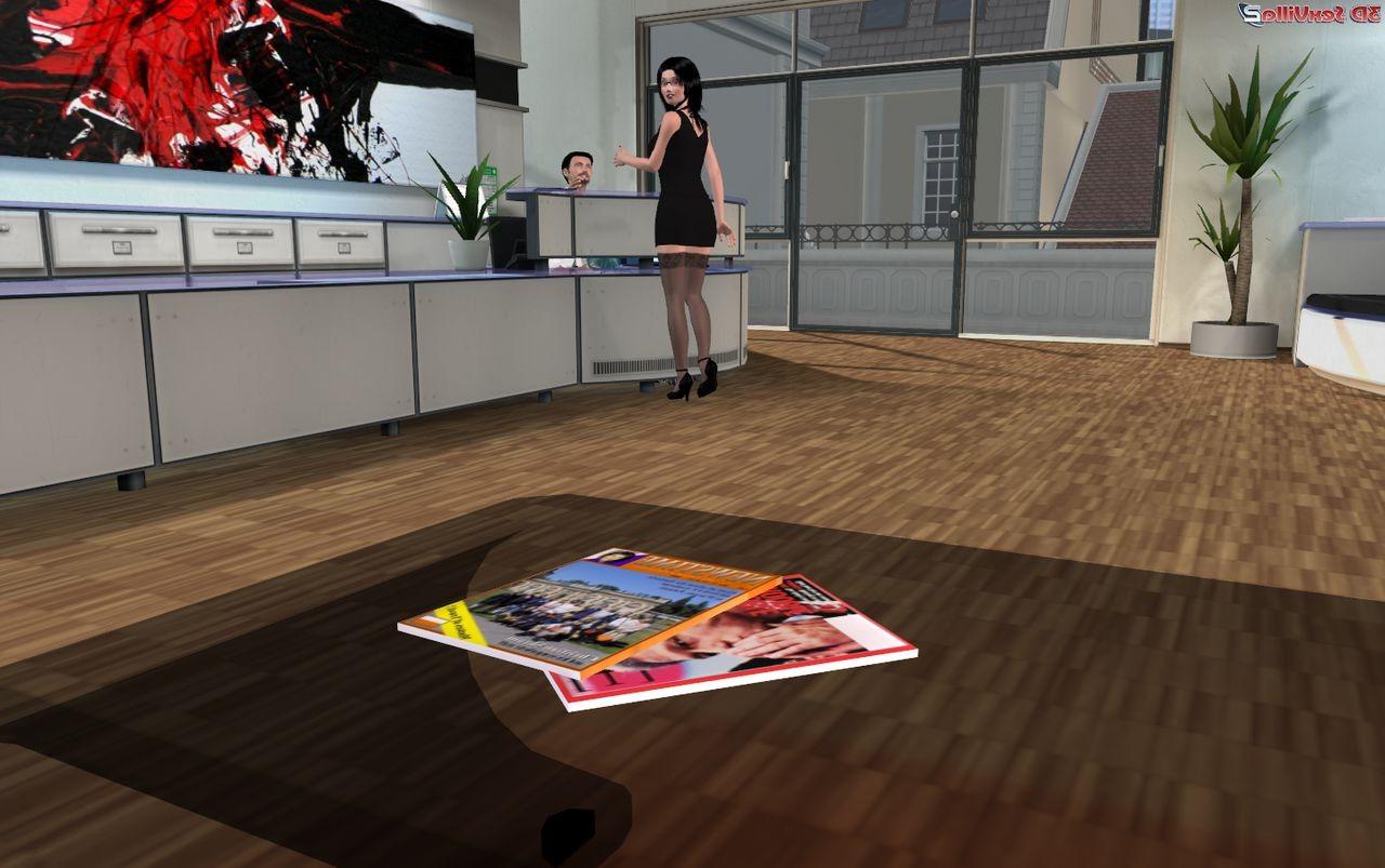 16P Under the table blowjob from a 3d animated babe