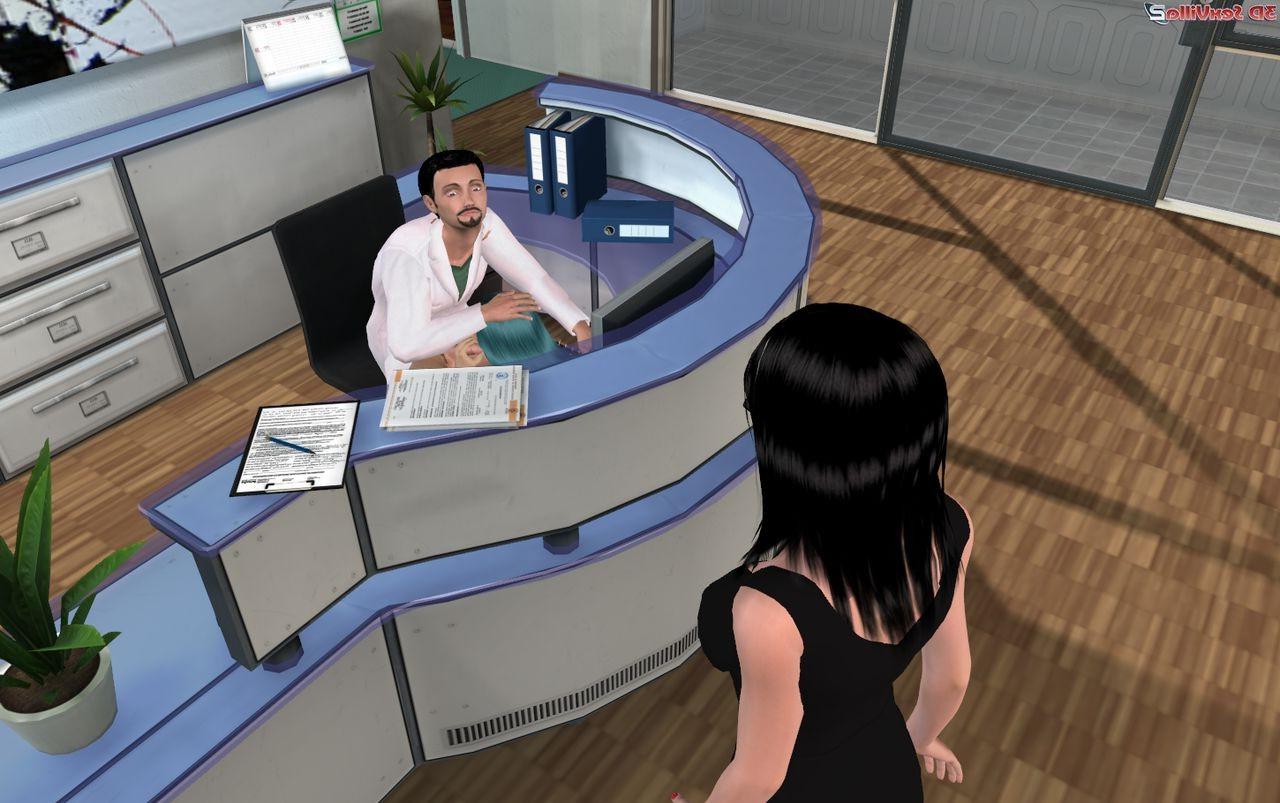16P Under the table blowjob from a 3d animated babe