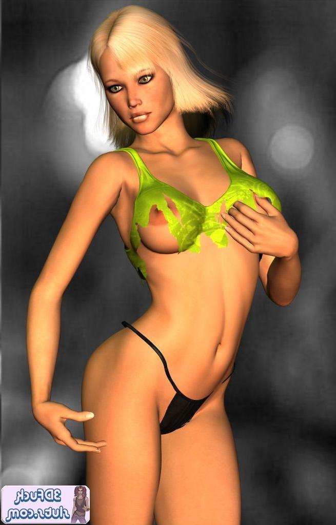 16P Toon girl with blonde hair tease