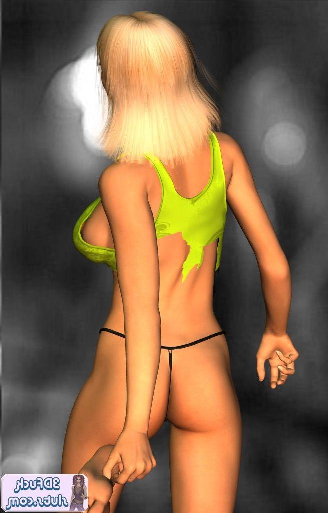 16P Toon girl with blonde hair tease