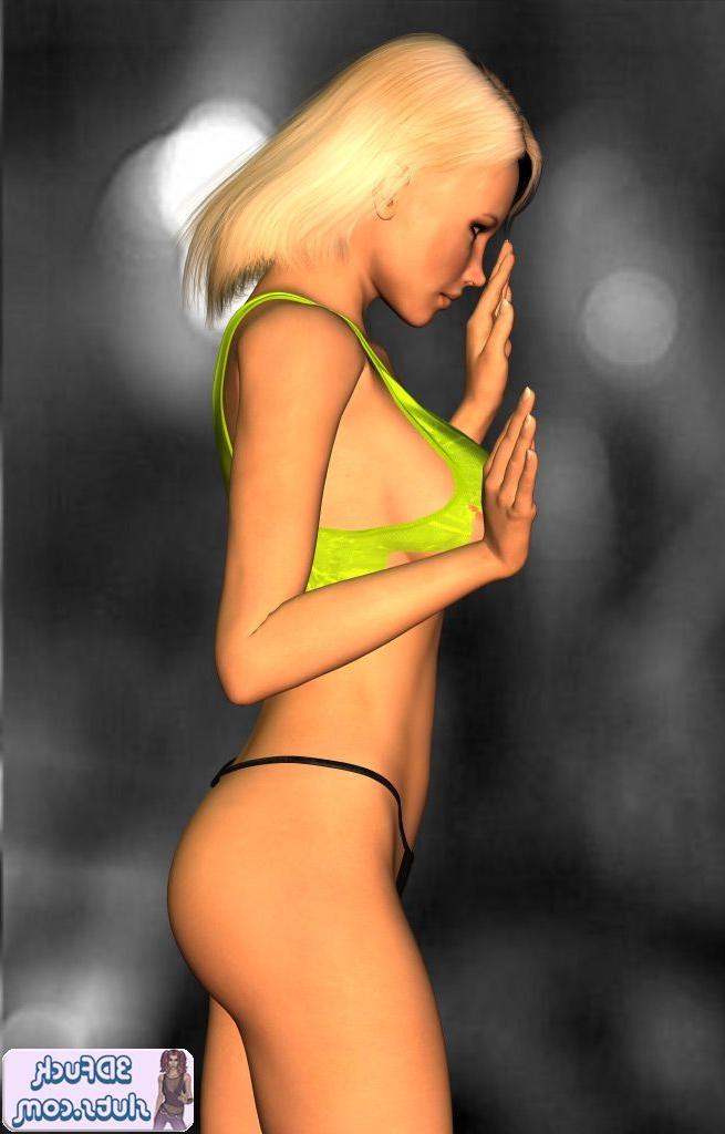16P Toon girl with blonde hair tease