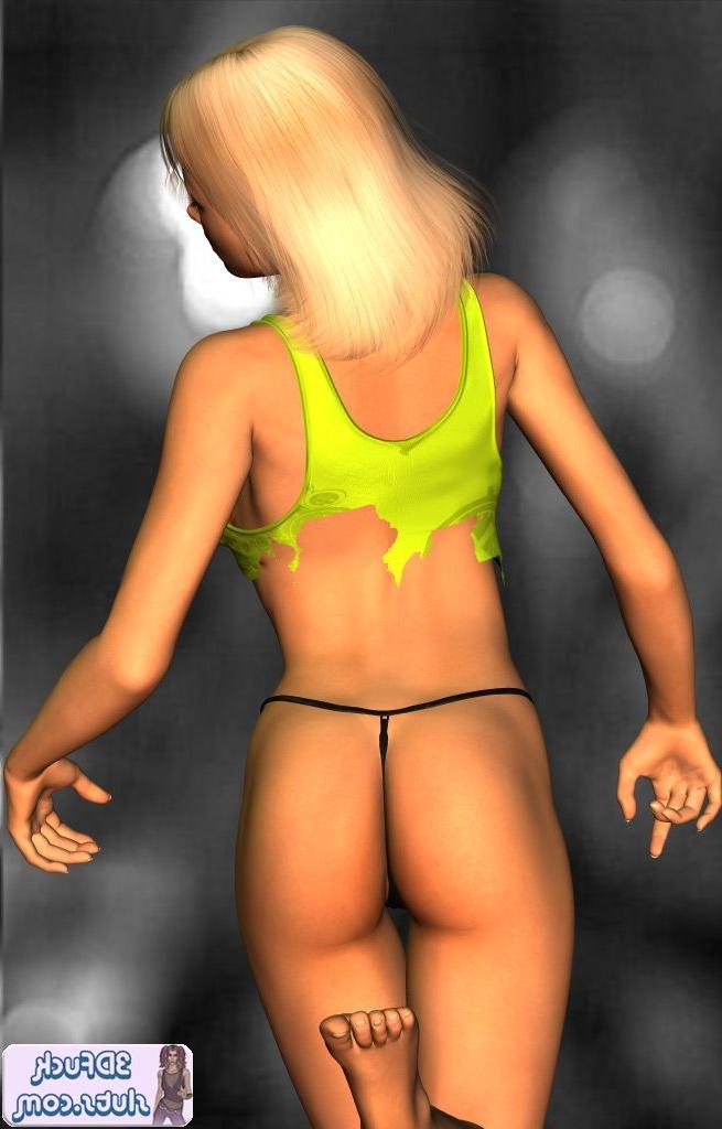 16P Toon girl with blonde hair tease