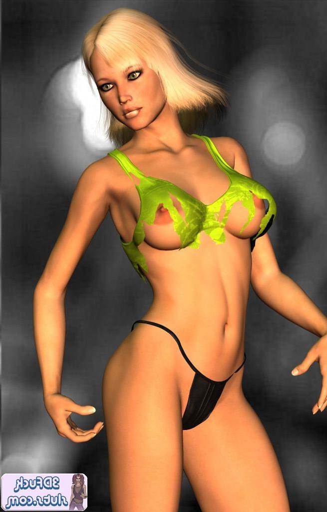 16P Toon girl with blonde hair tease