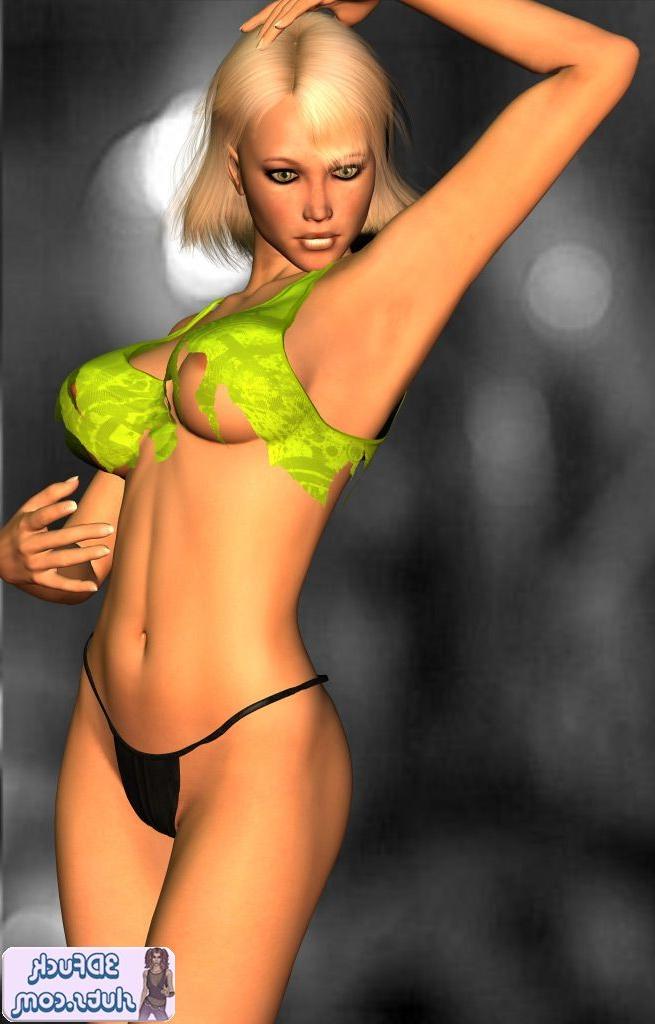 16P Toon girl with blonde hair tease