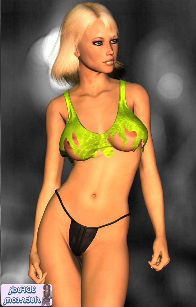 16P Toon girl with blonde hair tease