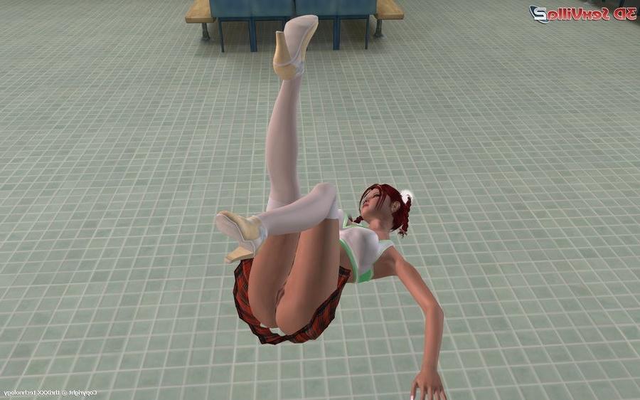 16P 3d animated cheerleader banged hard in the shower
