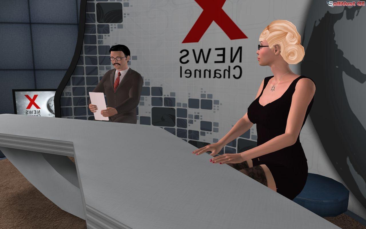16P 3d animated sex behind the scenes in a newsroom