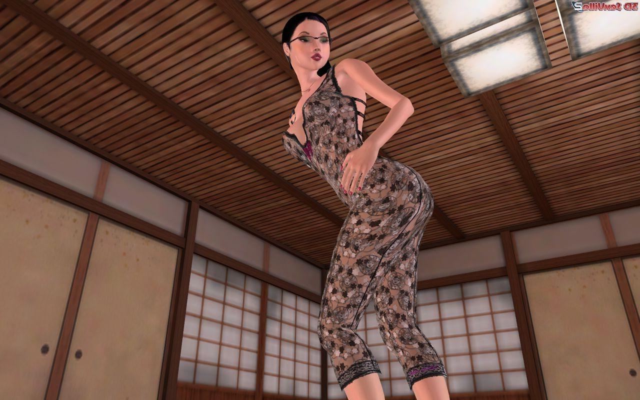16P 3d animated cock massage by a gorgeous asian babe