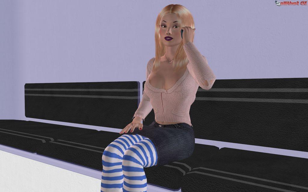 16P Phone addict 3d slut seduced and boned by her doc