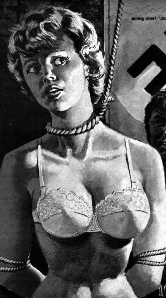 15P brutal rope bound hanging art women in bondage