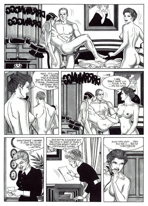 12P Now here is a real XXX adult comic star, enjoying two cocks at once