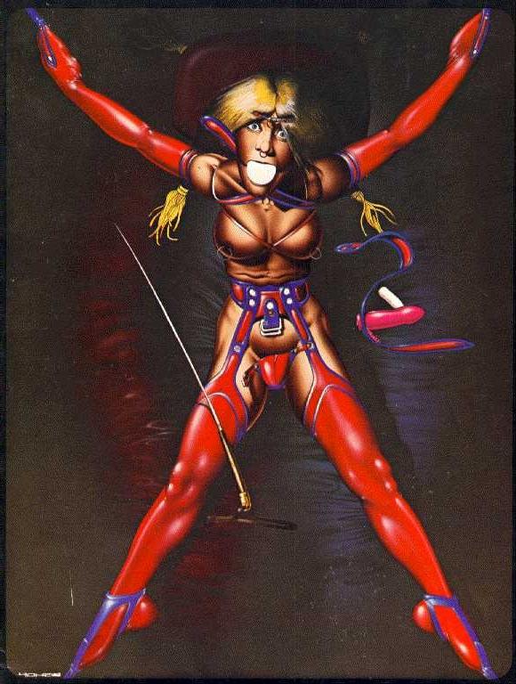 15P beautiful women in painful sexual bondage art