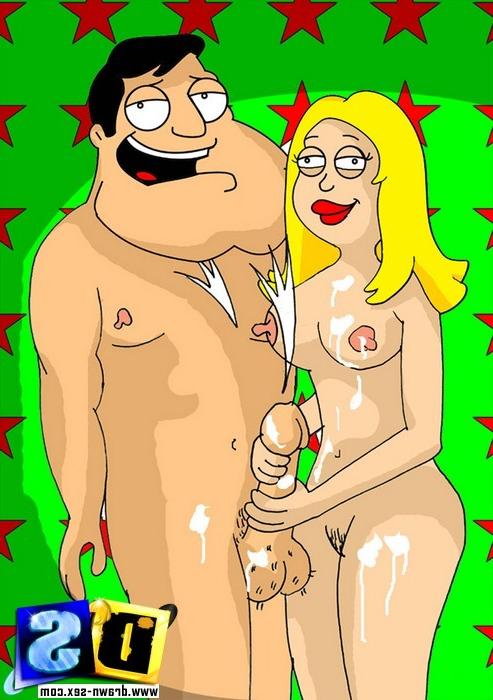 9P Betty Rubble getting sandwiched. Stan Smith fucks Francine raw. 