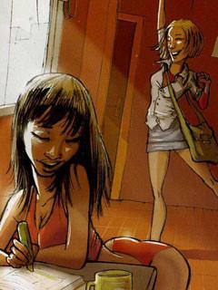 12P Black and white girls fuck their comics lover