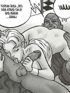 12P Wild interracial comics couple in action