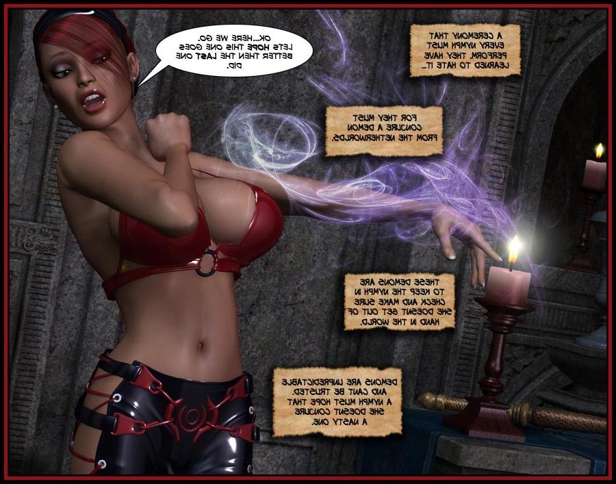16P Horny nymph and booby female demon with large cock