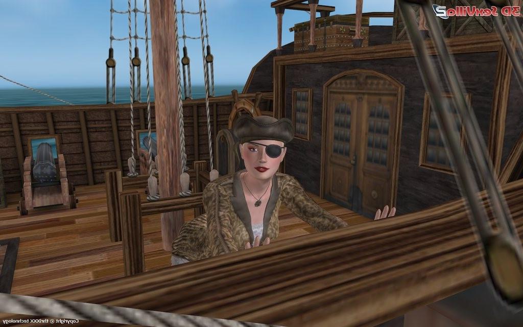16P 3d animated demon wreaking havoc on a pirate ship