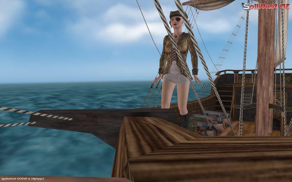 16P 3d animated demon wreaking havoc on a pirate ship