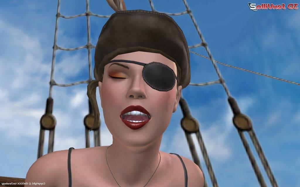 16P 3d animated demon wreaking havoc on a pirate ship