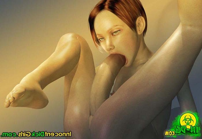 12P Young 3D Christine with just a huge cock