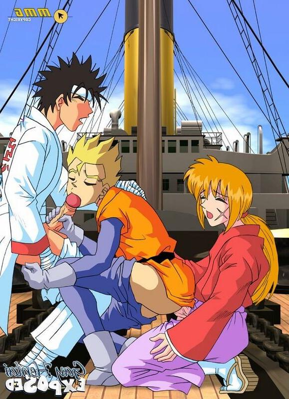 12P Naughty hentai gay riding anally a massive penis on the floor