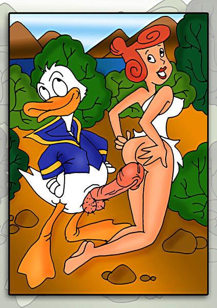 12P Boobie Lara Croft gets gangbanged by Fred Flintstone