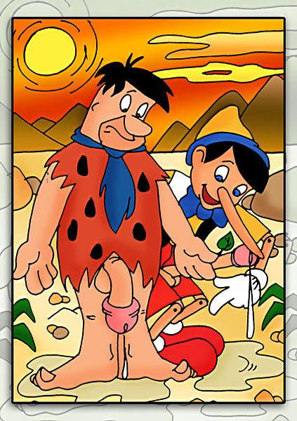 12P Boobie Lara Croft gets gangbanged by Fred Flintstone