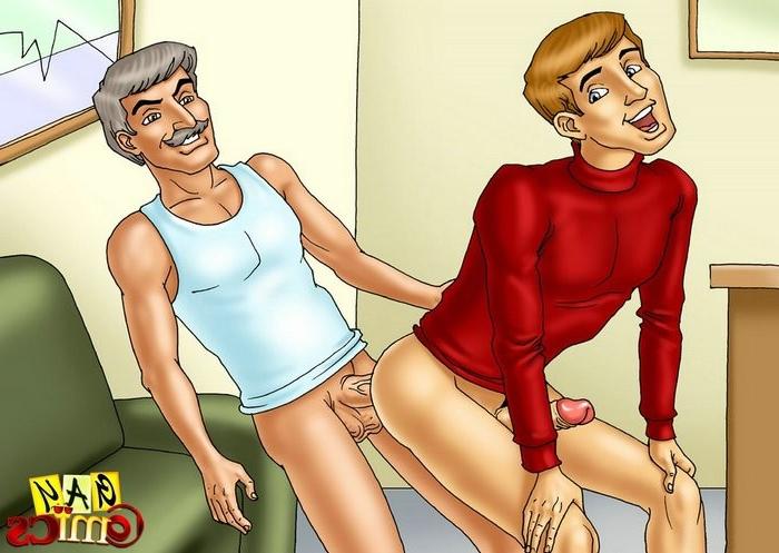 12P Horny gay pilots skewer a steward with their gigantic dicks